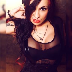 Black Bodysuit with see through cleavage